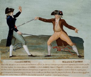 French revolution: duel between Charles Lameth and the Marquis de Castries by Lesueur Brothers