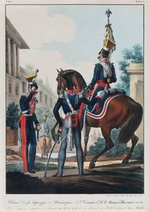 Chief Staff Officers of the Uhlans Regiment Grand Duke Michael Pavlovich of Russia, 1830s