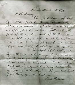 Letter from Lew Wallace to W. H. Bonney, 15th March 1879 by Lew Wallace