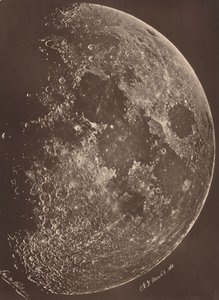 Photograph of the Moon at its First Quarter, March 6, 1865 by Lewis Morris Rutherford