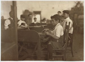 Child Apprentice at De Pedro Casellas Cigar Factory, Tampa, Florida, 1909 by Lewis Wickes Hine