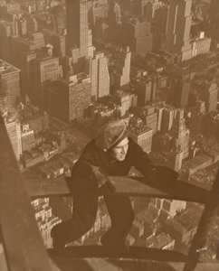 Climbing up the Beams on the Empire State - 100 Stories Up by Lewis Wickes Hine