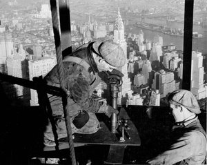 Riveters on the Empire State Building by Lewis Wickes Hine