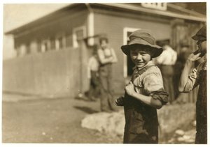 Ten Year Old Charlie Foster, Unable to Read, with a Steady Job at Merrimack Mills, Huntsville, Alabama, 1913 by Lewis Wickes Hine
