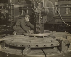 Worker at Grinding Machine by Lewis Wickes Hine