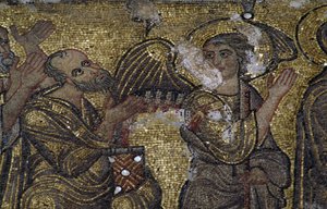 Angel, Detail of the Mosaics in the Basilica of the Nativity, Bethlehem, Palestine