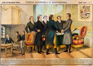 Carlo Alberto Swearing in Constitution, March 14