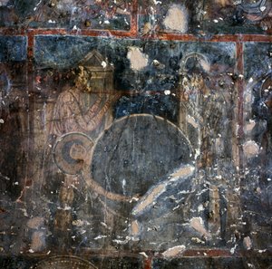 Fresco in Monastery of Agios Georgios, Diavaide, Crete, Greece
