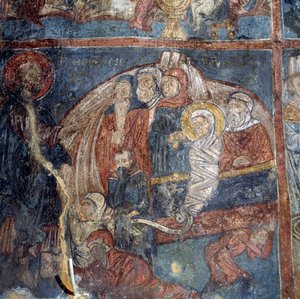 Frescoes in Church in Alikampos, Crete, Greece