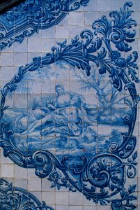Glazed tiles from the Palace of the Counts of Estoi, Estoi, Portugal