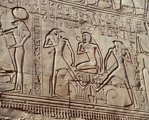 Interior Wall Reliefs Depicting Offerings to the Deities (Detail)