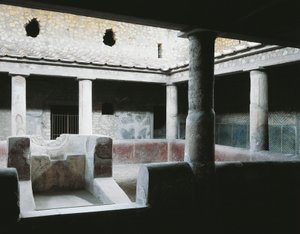 Small Indoor Atrium with Fountain, Roman Villa Poppaea by Unbekannt Unbekannt