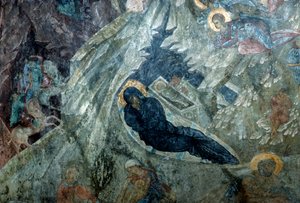 Nativity, Fresco in the Monastery of Panagia Perivleptos, Byzantine City of Mystras by Unbekannt Unbekannt