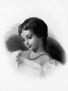 Portrait of Augusta Ada Byron, Countess of Lovelace, English Mathematician and Writer, First Computer Programmer, Engraving by Unbekannt Unbekannt