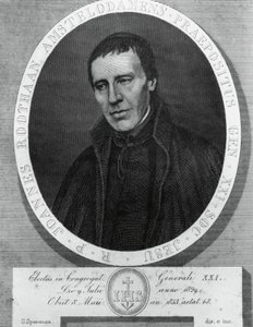 Portrait of Jan Philipp Roothaan (1785-1853), Dutch Jesuit and 21st Superior-General of Society of Jesus, by Serafino Speranza (1862-1911) after painting by Frans Quartier by Unbekannt Unbekannt