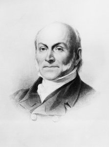 Portrait of John Quincy Adams, American Diplomat and Politician, 6th President of the United States, Engraving