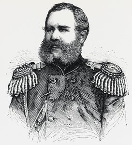 Portrait of Nikolai Obruchev (1830-1904), Russian General, Engraving