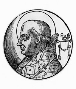 Portrait of Saint Agapetus I, 57th Pope of the Catholic Church, Engraving