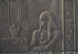 Relief depicting a donor, Temple of Kom Ombo, Egypt, Egyptian civilization, Ptolemaic dynasty, 2nd-1st century BC by Unbekannt Unbekannt