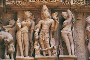 Sculptures, Lakshmana Temple, Khajuraho Group of Monuments by Unbekannt Unbekannt