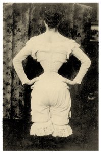 Woman wearing a corset c.1865 by Unbekannt Unbekannt