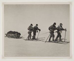 The Polar Party on the Trail by Lieutenant Henry Robertson Bowers