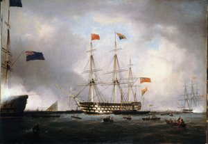 The visit of Queen Victoria 1st of the United Kingdom to HMS 