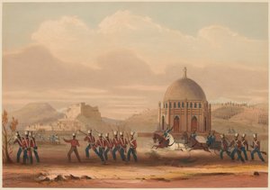 Storming of Khelat. Taking the Heights. 13th Nov. 1839 by Lieutenant Thomas (after) Wingate
