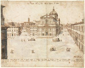 Eighteen Views of Rome: The Church of the Gesù, 1665