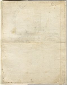Sketch for San Giovanni in Laterano (verso) by Lievin Cruyl
