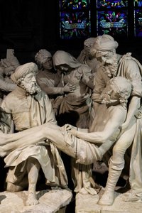 The Entombment and the swoon of the Virgin