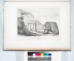 Tomb in the South of the Town, Petra by Linant (Linant Pasha) Bellefonds