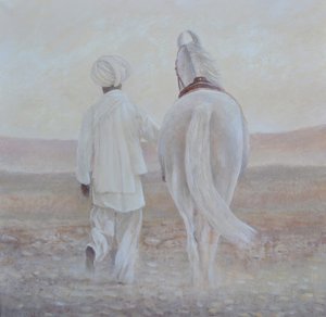 Rabari and White Horse by Lincoln Seligman