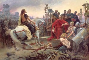 Vercingetorix throws down his arms at the feet of Julius Caesar, 1899