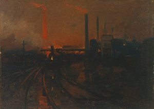 Steel Works, Cardiff at night