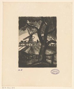 Orchard by Lodewijk Schelfhout (signed by artist)