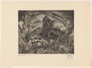 Hill Landscape with Trees by Lodewijk Schelfhout (signed by artist)