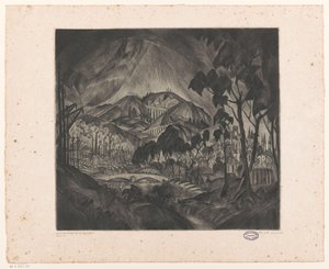 Hilly Landscape with Industry (original title: Evolution)