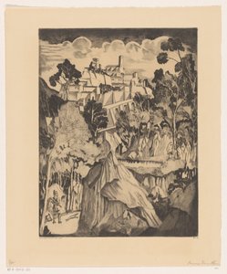 Hill Landscape with Hunter