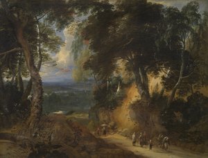 The Soignes Forest with Market Vendors
