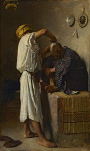 An Oriental Barbershop by Léon Bonnat