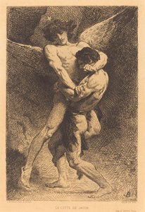 Jacob Wrestling with the Angel by Léon Bonnat