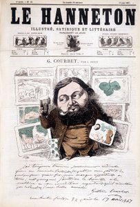 Portrait of Gustave Courbet, French Painter (1819-1877). In Le Hanneton by Léonce Justin Alexandre Petit