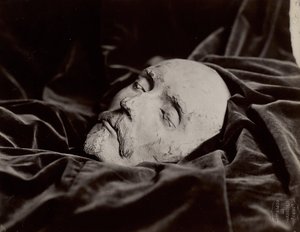 Death Mask of William Shakespeare, c.1865 (albumen silver print) by London Stereoscopic Company