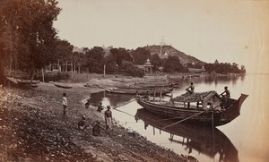 Boats at Ava, Burma by Lord Henry Rawlinson