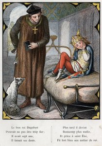 Illustration by Lorenz Frolich for the popular song “The Good King Dagobert”. Edition J. Hetzel. Around 1880. (Toothache) by Lorens Frolich