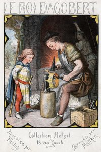 Illustration by Lorenz Frolich for the popular song “The Good King Dagobert”. Edition J. Hetzel. Around 1880