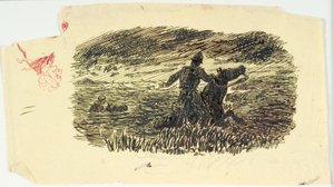 Two Riders Emerging from the Sea by Lorenz Frølich