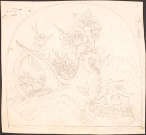 Draft of Frithiof at Sea by Lorenz Frølich