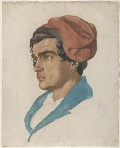 Head Study of a Fisherman from Capri by Lorenz Frølich